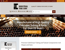 Tablet Screenshot of industrialtubecorp.com